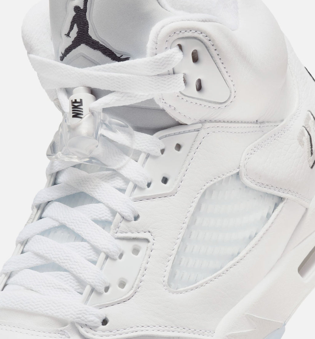 Air Jordan 5 Retro OG White Metallic 男子运动鞋 - 白/金属银/黑