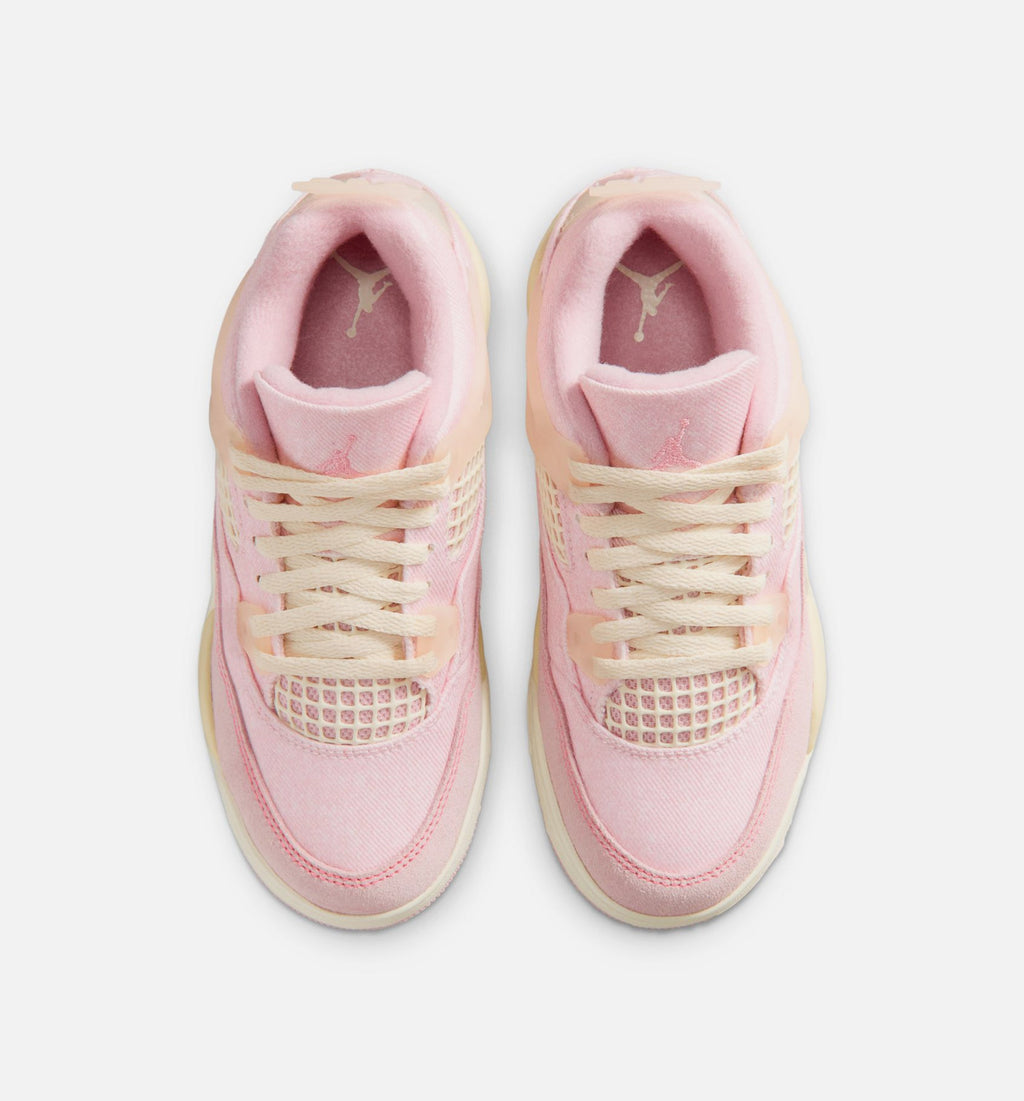 Air Jordan 4 Retro Pink Pearl 学前生活方式运动鞋 - 珍珠粉/冰红/椒子奶白