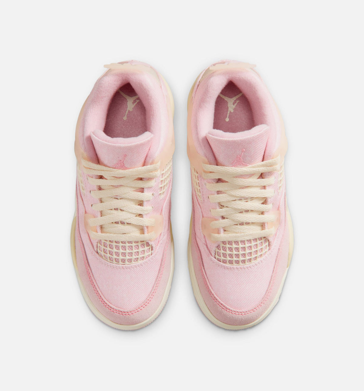 Air Jordan 4 Retro Pink Pearl 学前生活方式运动鞋 - 珍珠粉/冰红/椒子奶白