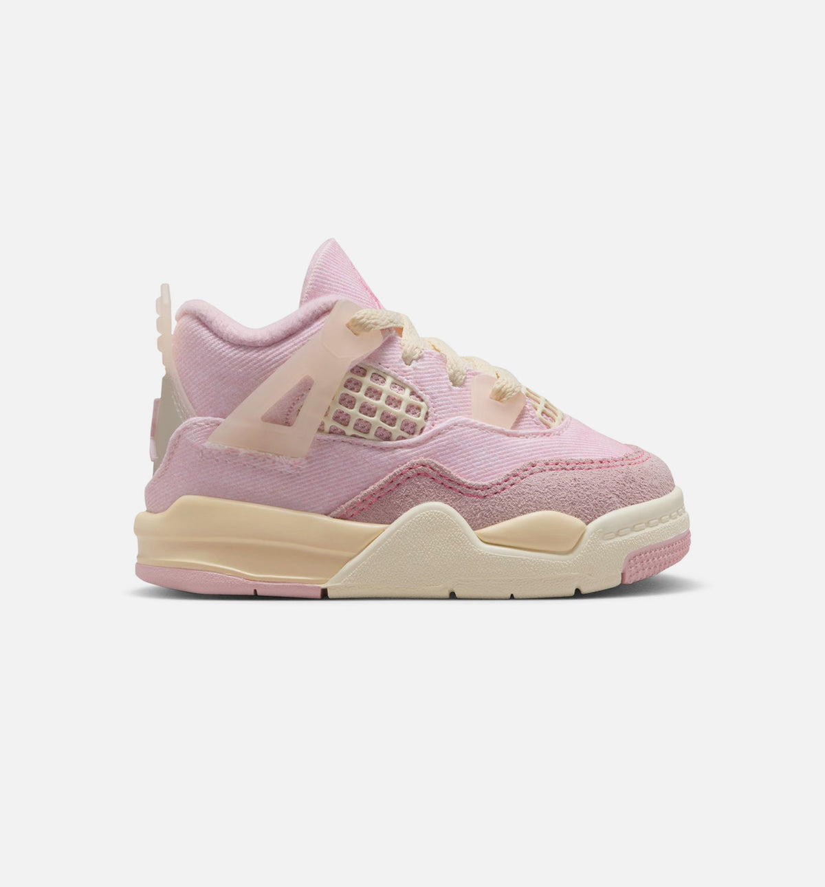 Air Jordan 4 Retro Pink Pearl 婴幼儿生活方式运动鞋 - 冰红/椒子奶白/烟灰/麻泡色/粉冰棒