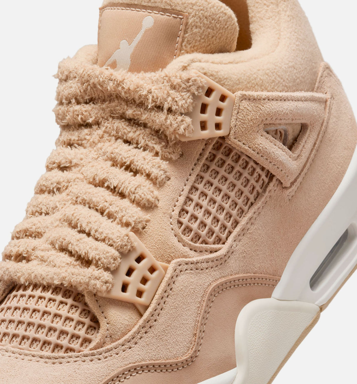 Air Jordan 4 Retro Cozy Girl 女款生活方式运动鞋 - 麻色/浅木爵米白