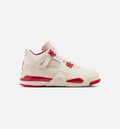 Air Jordan 4 Retro Valentine's Day Preschool 生活方式运动鞋｜Pale Ivory/Sierra Red/Tough Red