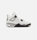 Air Jordan 4 Retro White Cement 大童运动鞋 - 白水泥灰/火焰红