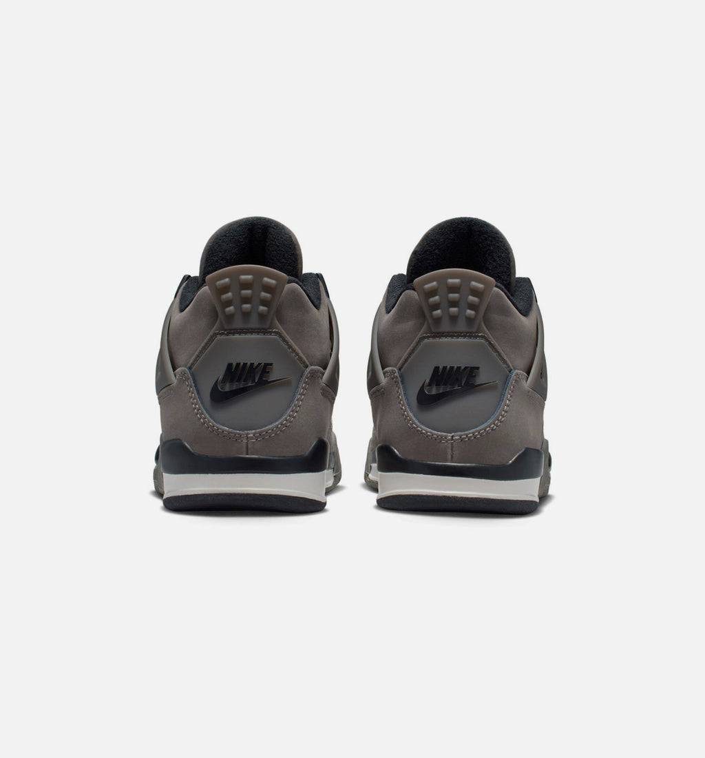 Air Jordan 4 Retro 学龄前儿生活方式运动鞋 - 洞石/黑色/月尘粒子（Cave Stone And Black）