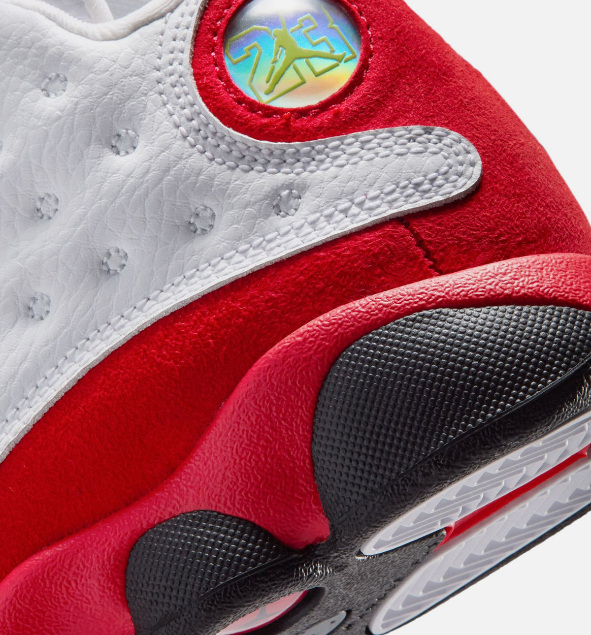 Air Jordan 13 Retro 小童运动鞋 - 白/黑/纯正红