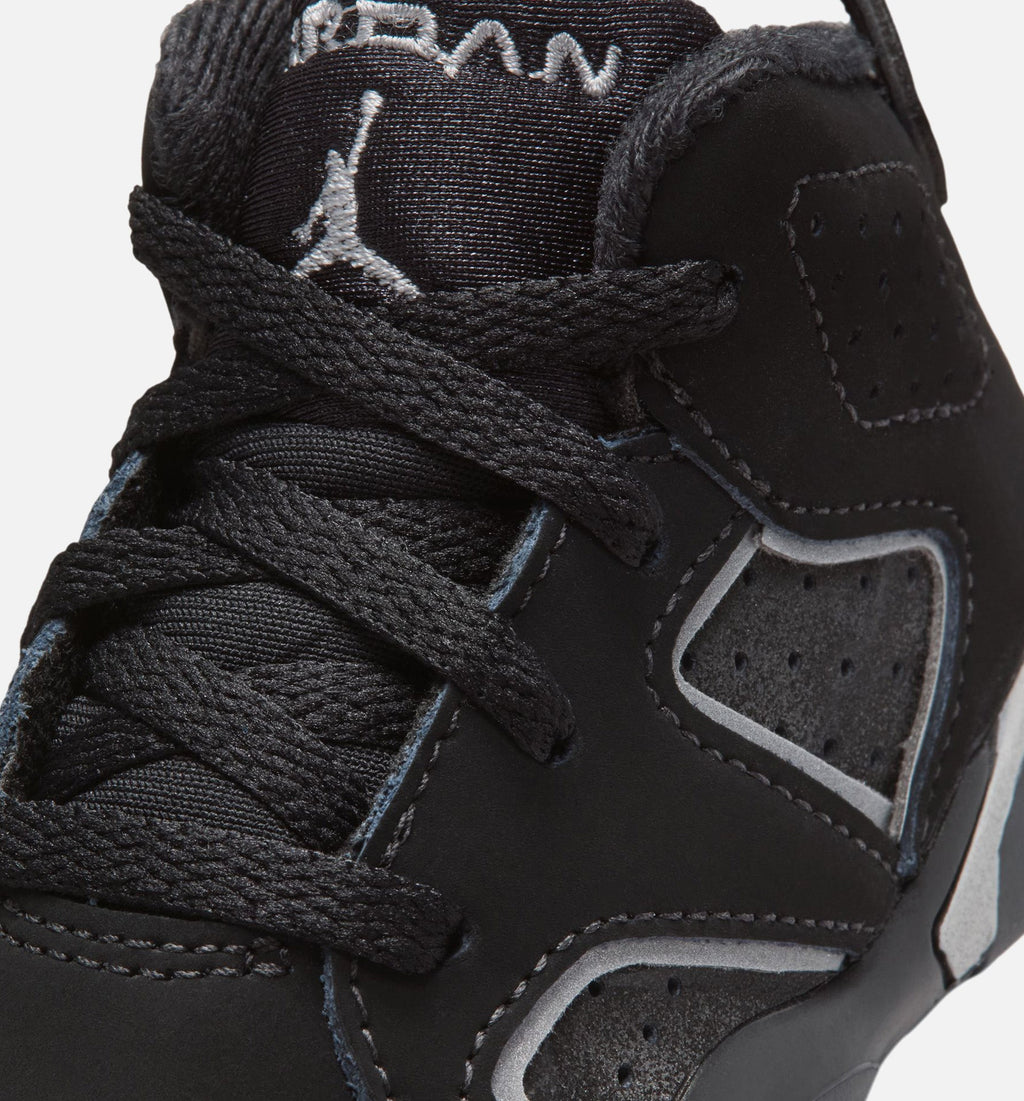 Air Jordan 6 Cap & Gown 婴幼童运动鞋 - 黑/反光银
