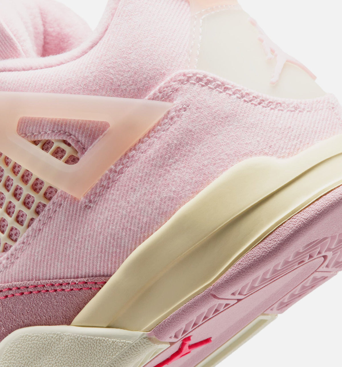 Air Jordan 4 Retro Pink Pearl 学前生活方式运动鞋 - 珍珠粉/冰红/椒子奶白
