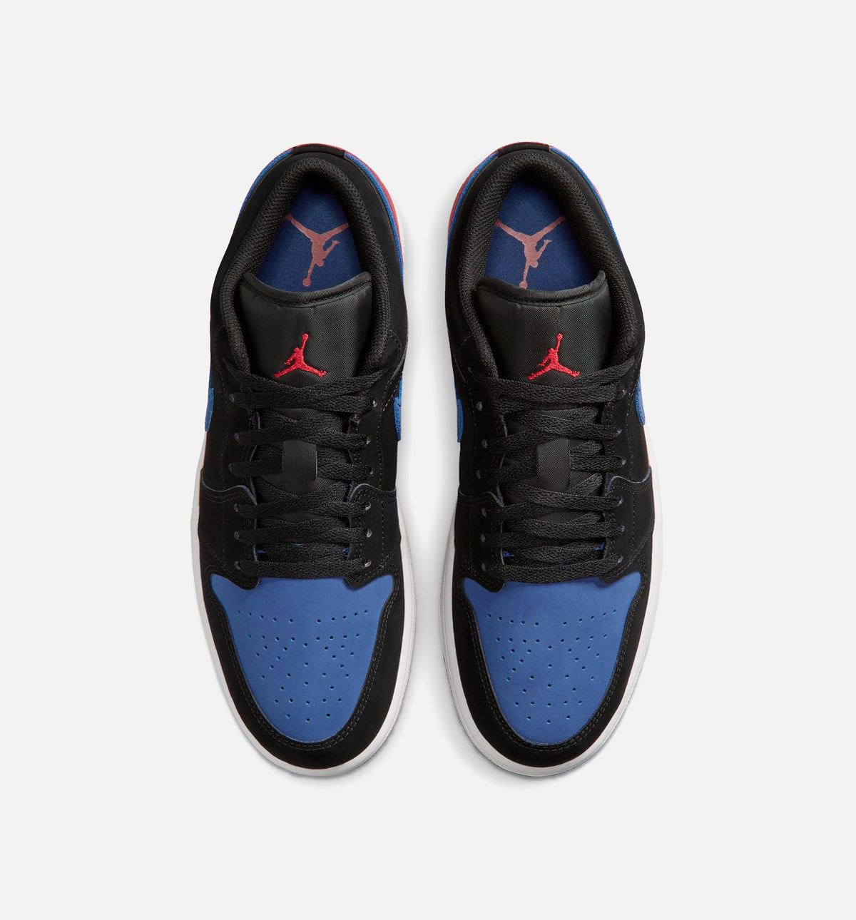 Air Jordan 1 Low 男款生活方式运动鞋 - 黑/山顶白/真蓝/大学红