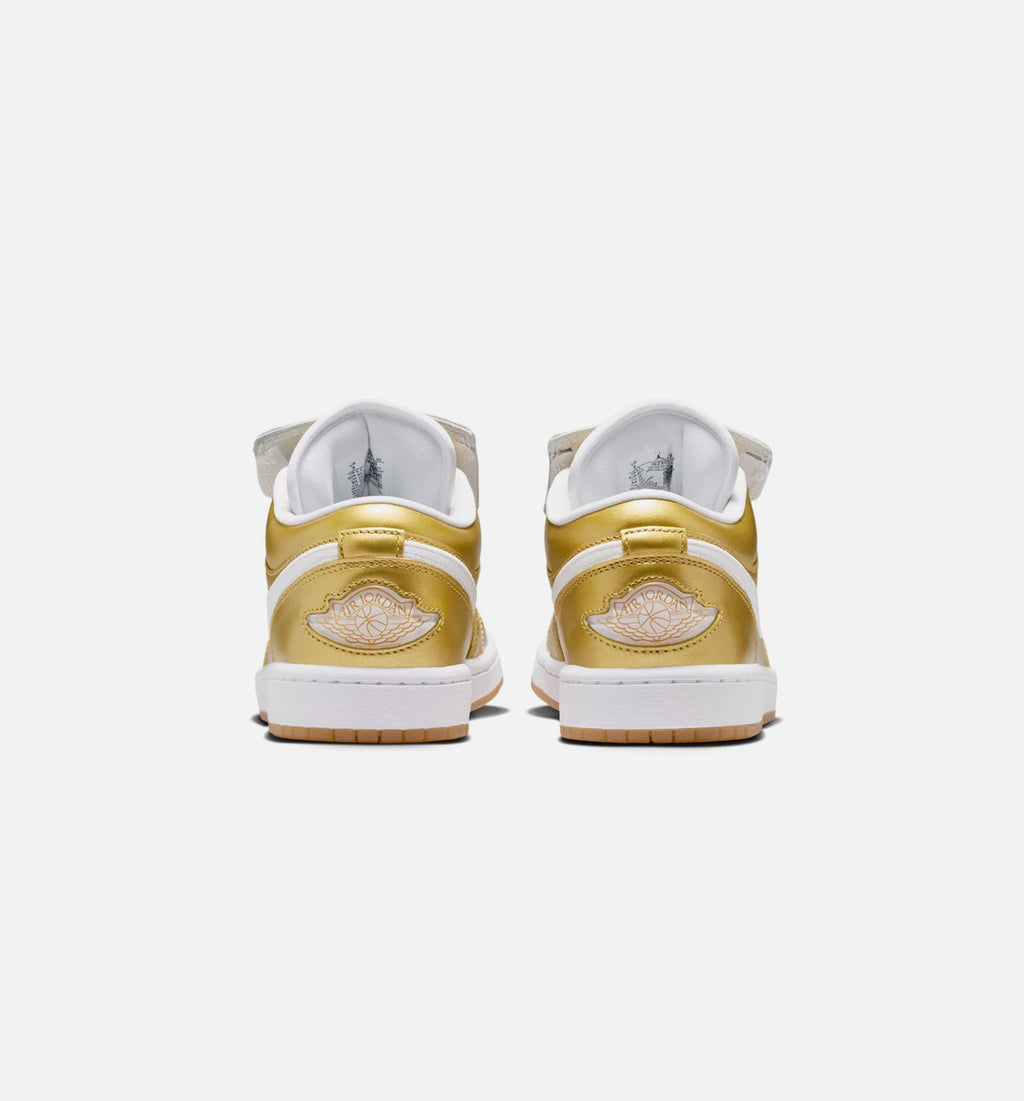 Air Jordan 1 Low 女子休闲鞋 / Gold / White / Gum Yellow