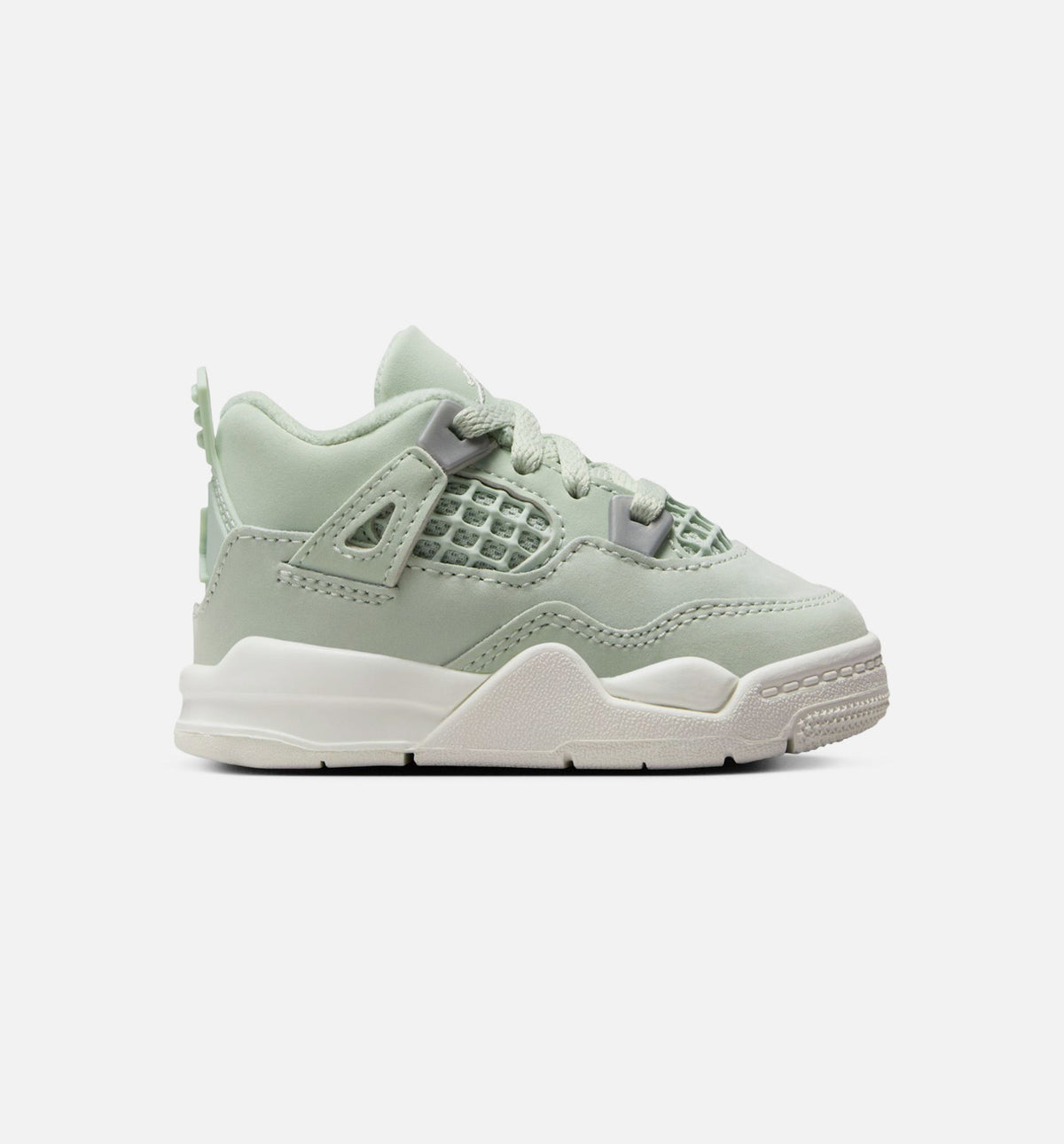 Air Jordan 4 Retro 婴幼儿生活方式运动鞋 - 海泊绿/帆白/金属銀（Abundance）