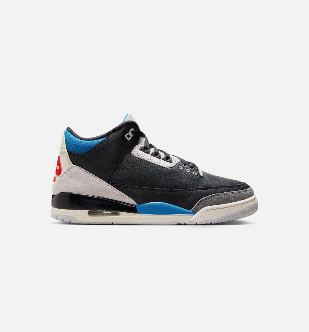 Air Jordan 3 Retro OG 男款生活方式运动鞋 - 黑色/智利红/中性灰（Rare Air）