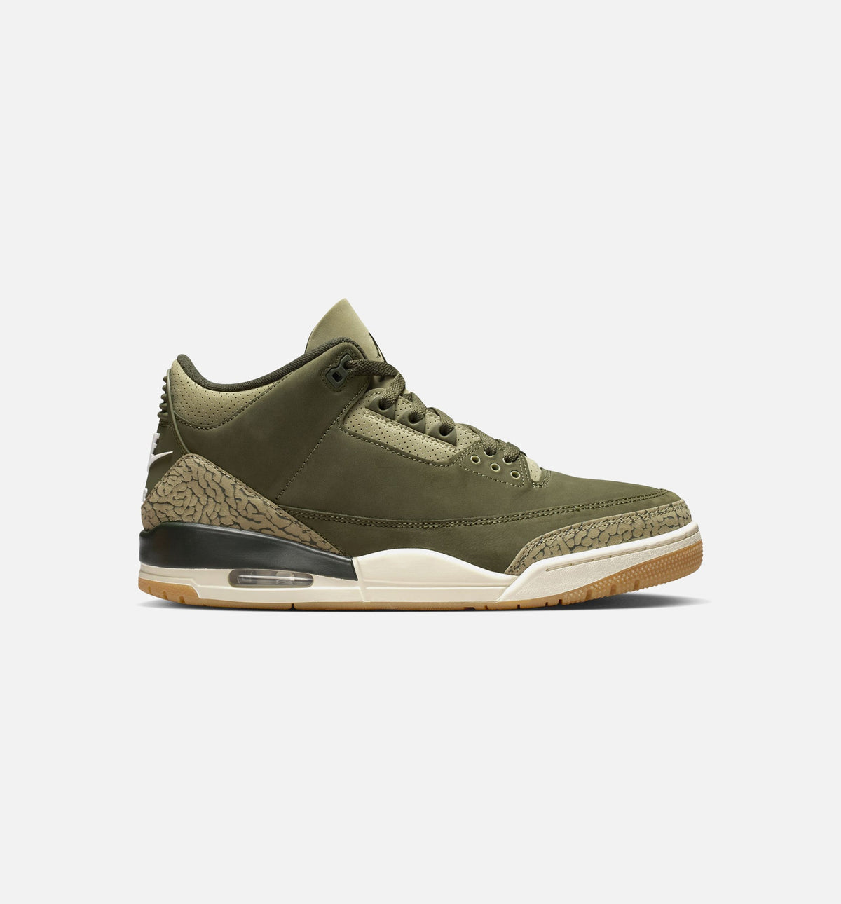 Air Jordan 3 Retro 男款生活方式运动鞋 - 中性橄榄绿/巪木/淡橄榄绿/帆白/深红（Medium Olive）