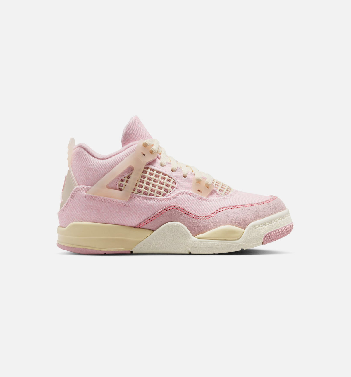 Air Jordan 4 Retro Pink Pearl 学前生活方式运动鞋 - 珍珠粉/冰红/椒子奶白