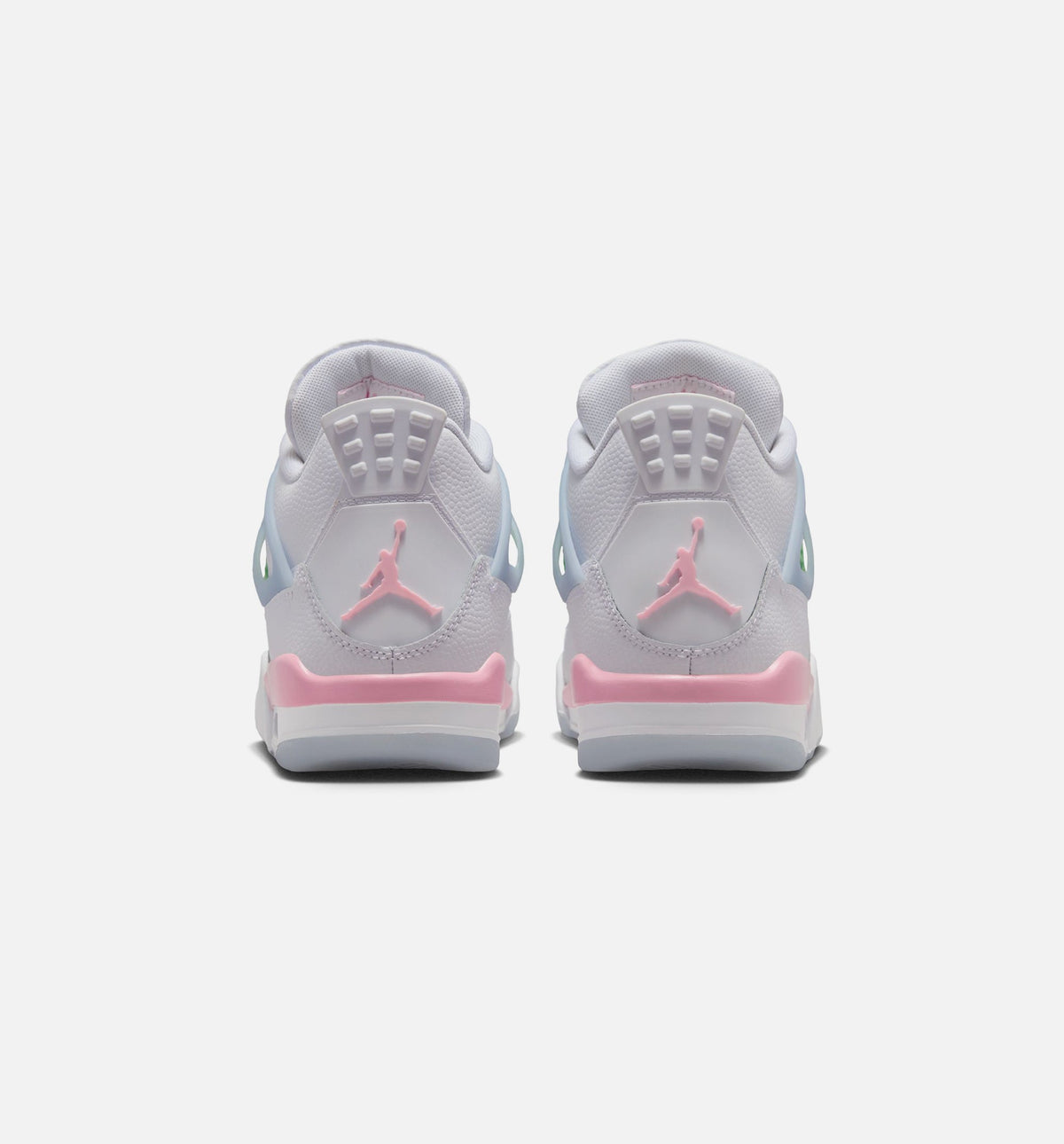 Air Jordan 4 Retro Medium Soft Pink 大童生活方式运动鞋 - 白色/柔粉/半蓝