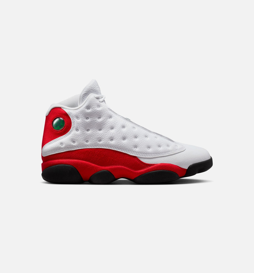 Air Jordan 13 Retro White and University Red 男子运动鞋 - 白/黑/真红