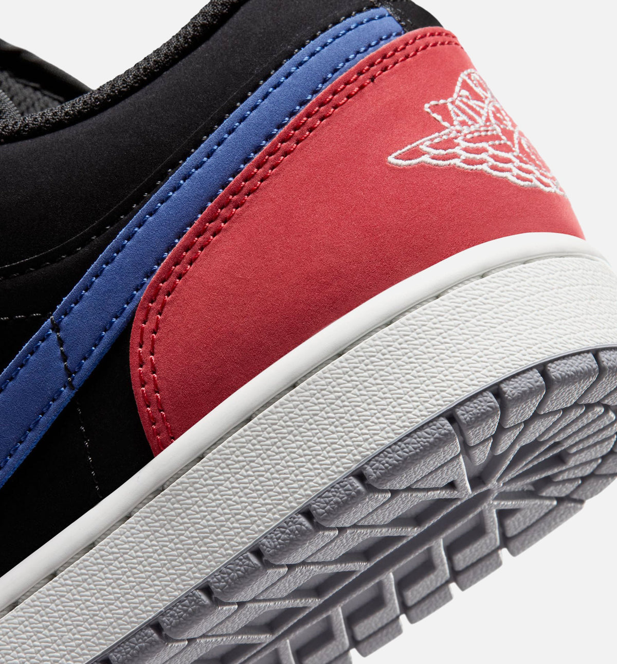Air Jordan 1 Low 男款生活方式运动鞋 - 黑/山顶白/真蓝/大学红