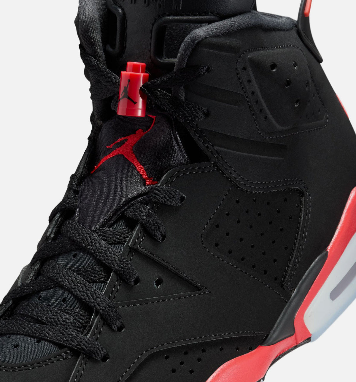 Air Jordan 6 Retro Infrared 男子运动鞋 - 黑/淡绯红