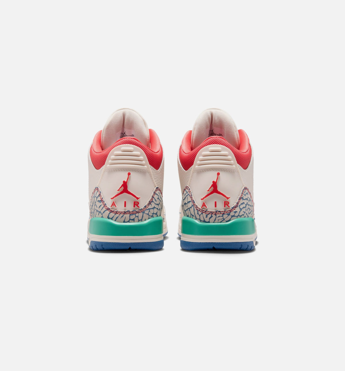 Air Jordan 3 Retro 大童生活方式运动鞋 - 粉笔白/赖跑红/真蓝/动能绿（Play Your Way）