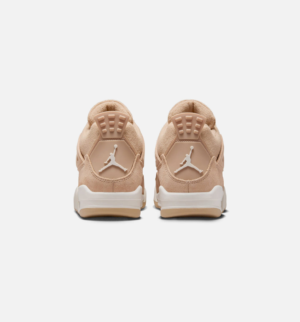Air Jordan 4 Retro Cozy Girl 女款生活方式运动鞋 - 麻色/浅木爵米白