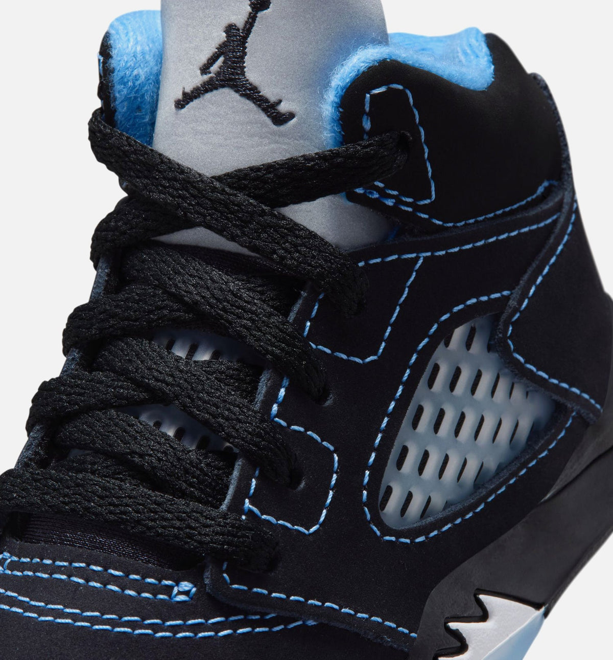 Air Jordan 5 Retro Black Carolina 婴幼童运动鞋 - 黑/大学蓝/白