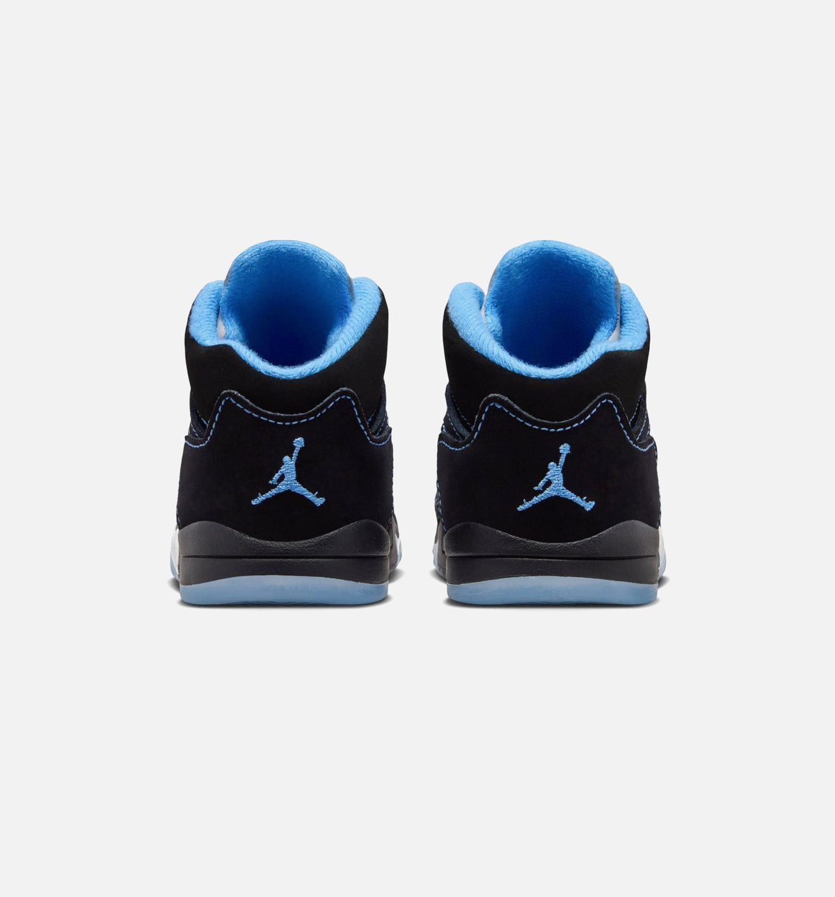 Air Jordan 5 Retro Black Carolina 婴幼童运动鞋 - 黑/大学蓝/白
