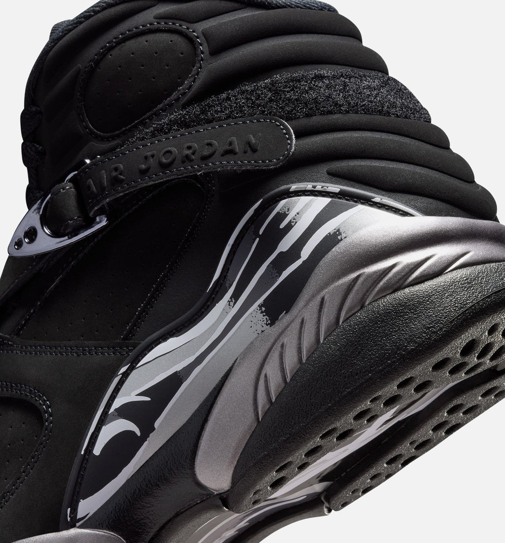 Air Jordan 8 Retro Chrome 男子运动鞋 - 黑/白/淡石墨灰