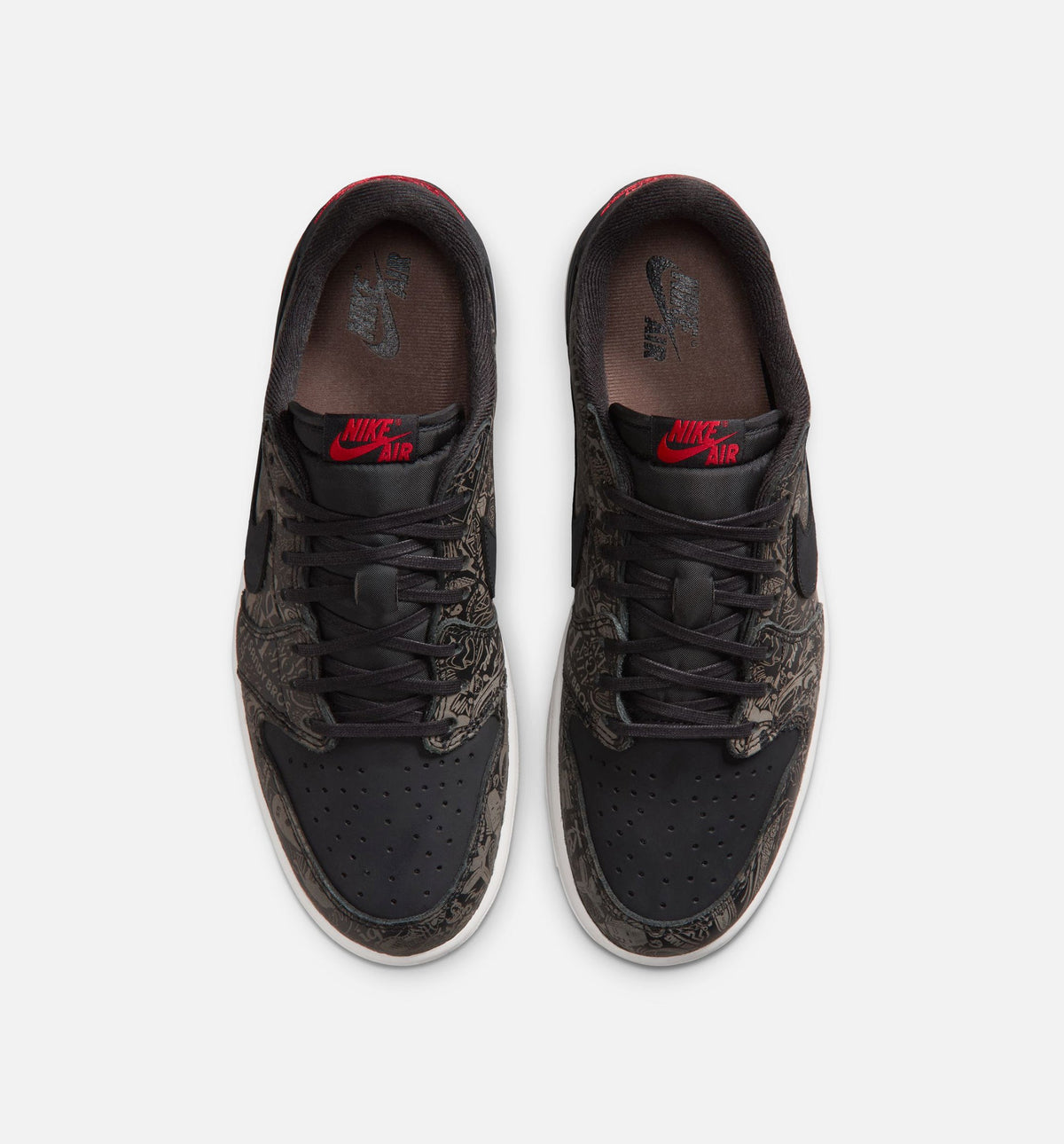 Air Jordan 1 Retro Low OG 男款生活方式运动鞋 - 黑色/大红/峰白（Laser Black And Varsity Red）