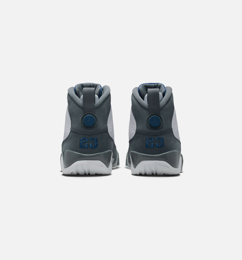 Air Jordan 9 Retro Flint Grey 男子运动鞋 - 白/法式蓝/燧石灰