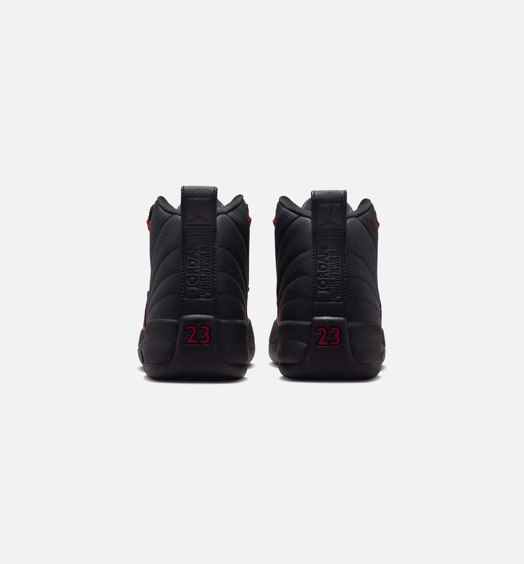 Air Jordan 12 Retro Bloodline 大童运动鞋 - 黑/大学红