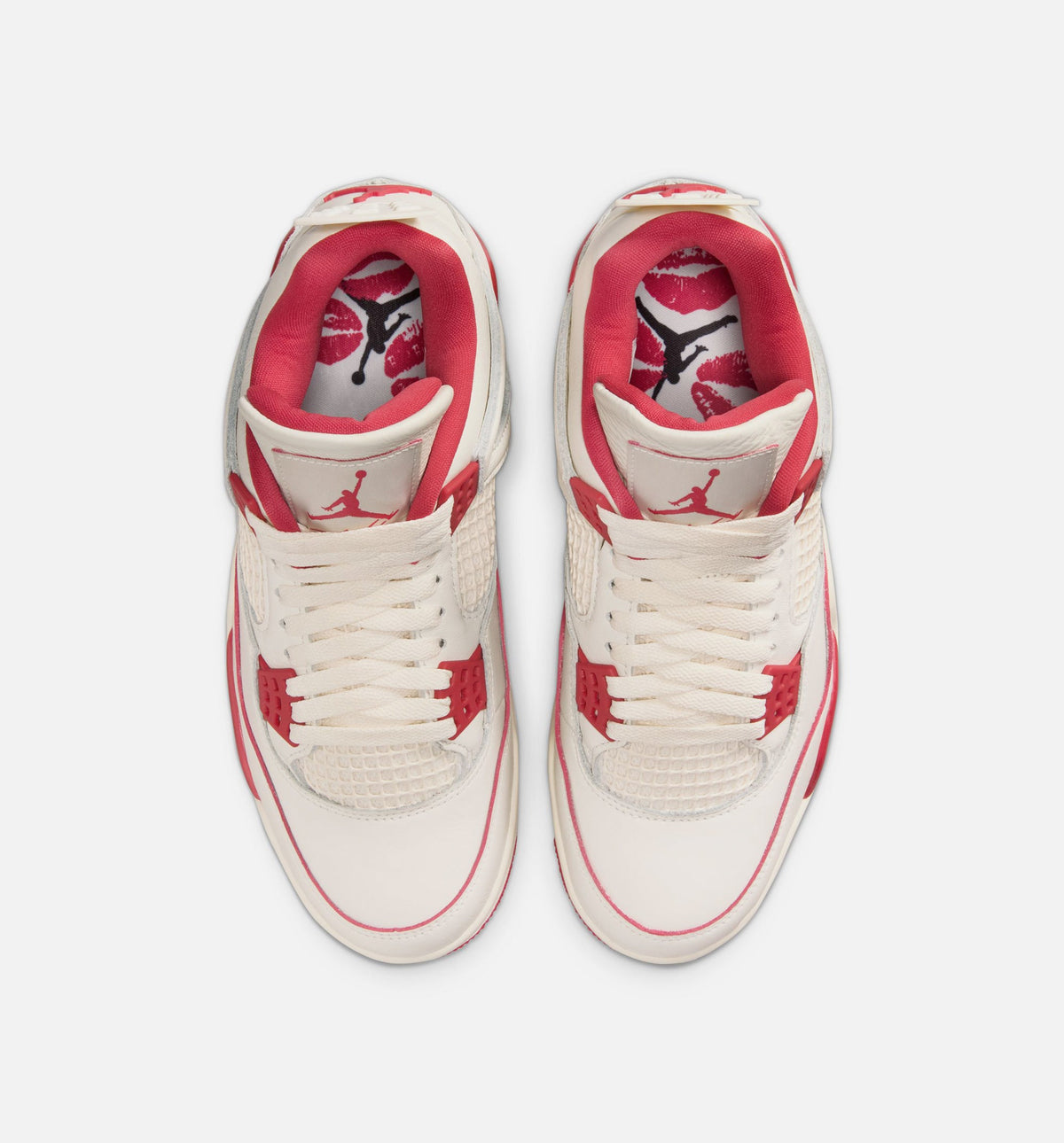 Air Jordan 4 Retro Valentine's Day Women's 生活方式运动鞋｜Pale Ivory/Sierra Red/Tough Red