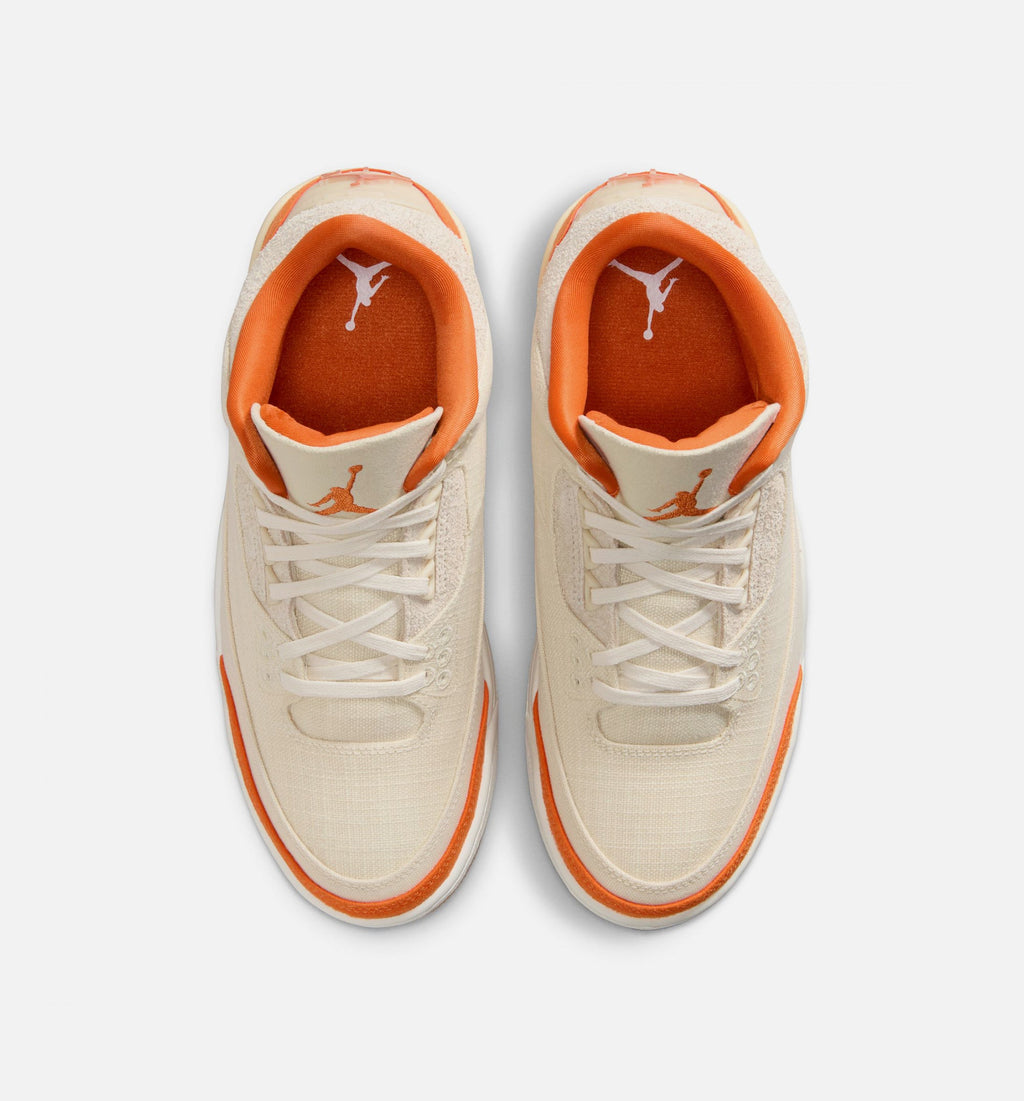 Air Jordan 3 Retro 女款生活方式运动鞋 - 化石/海星橙/帆白（Starfish）