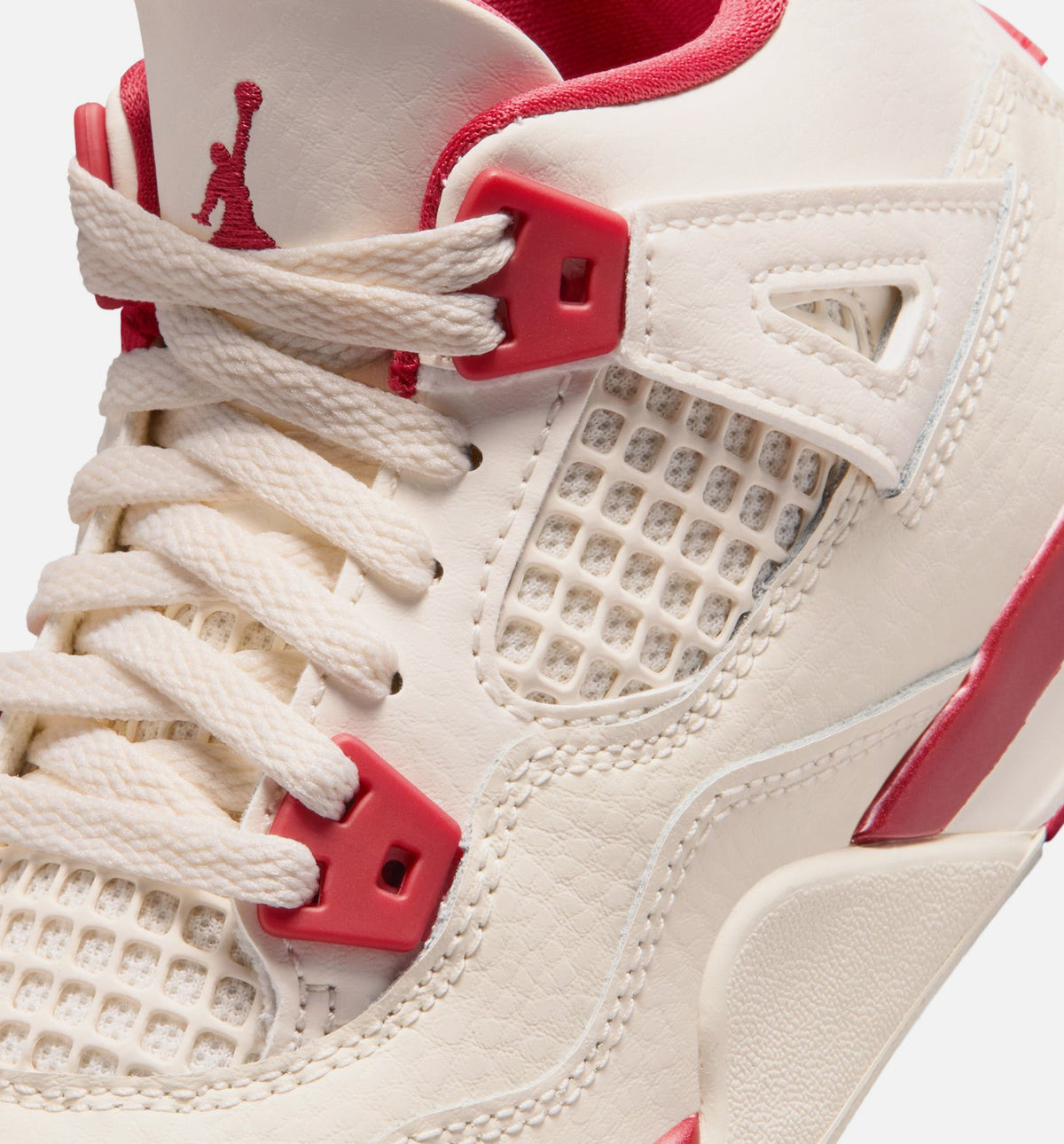 Air Jordan 4 Retro Valentine's Day Preschool 生活方式运动鞋｜Pale Ivory/Sierra Red/Tough Red