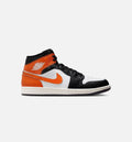 Air Jordan 1 Mid 男款生活方式运动鞋 - 海星橙/白/帆布白/黑