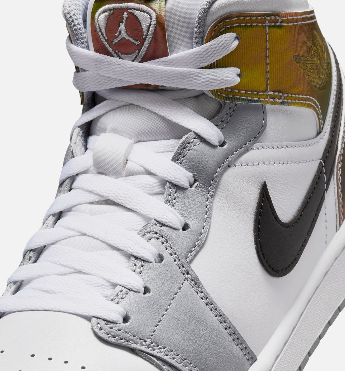 Air Jordan 1 Mid SE 男款生活方式运动鞋 - 黑/白/狼灰