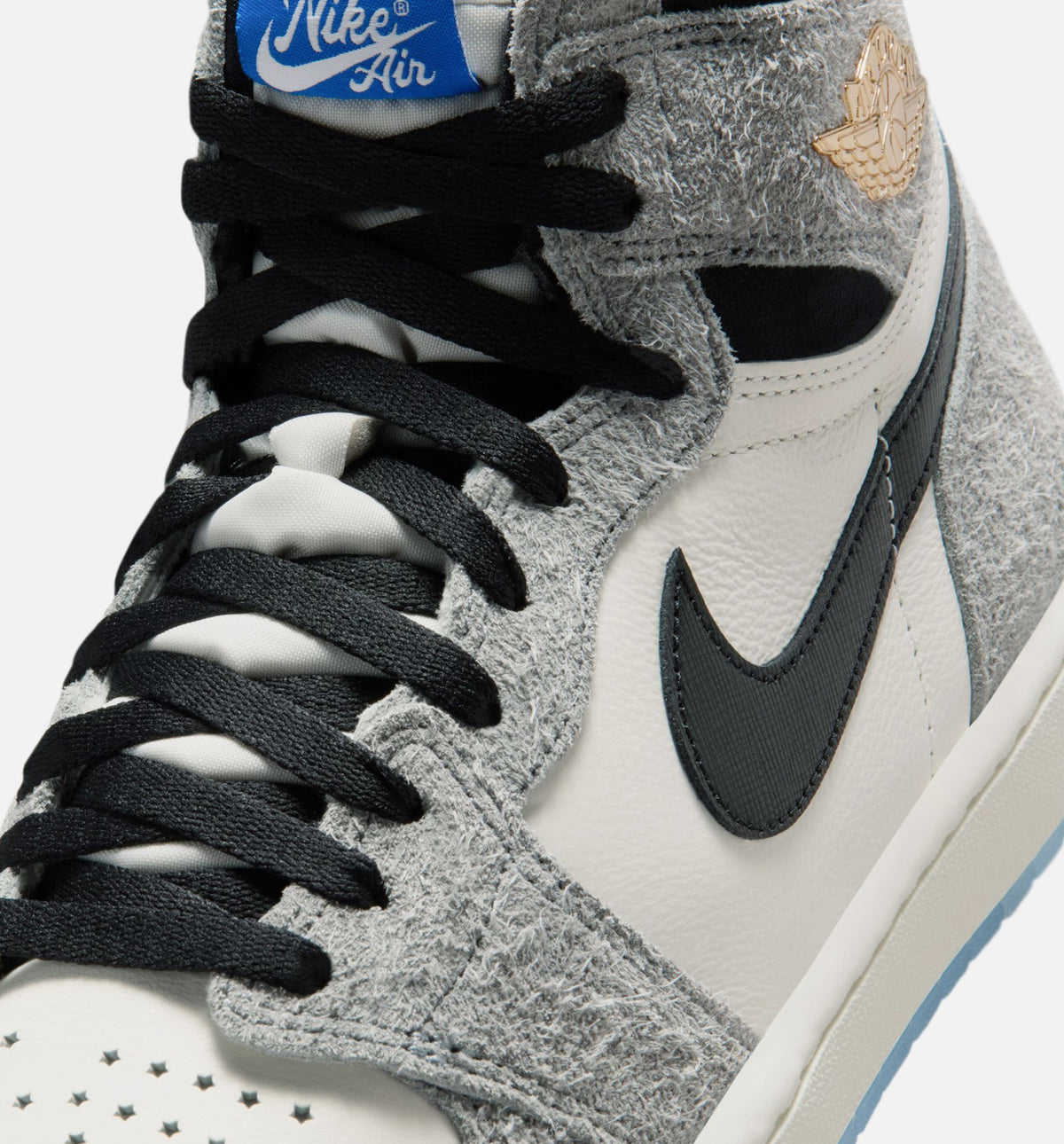 Air Jordan 1 Retro High OG 男款复古高帮运动鞋 - 冷灰/黑色/帆白/皇家蓝/白色（Cool Grey）