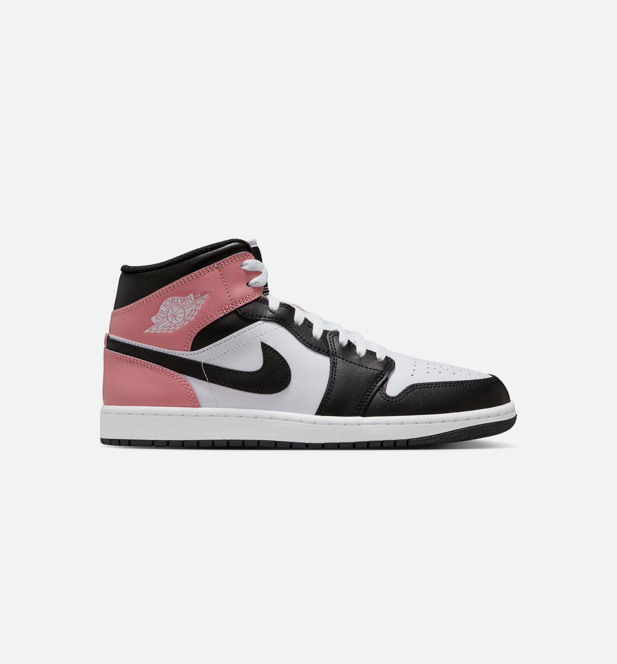 Air Jordan 1 Mid 男款生活方式运动鞋 - 白/锈色粉/黑