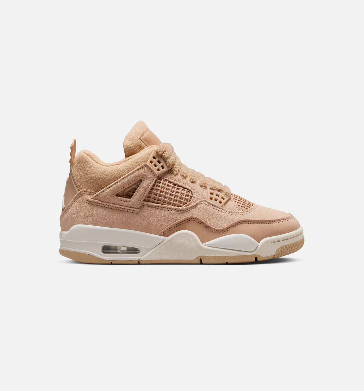 Air Jordan 4 Retro Cozy Girl 女款生活方式运动鞋 - 麻色/浅木爵米白