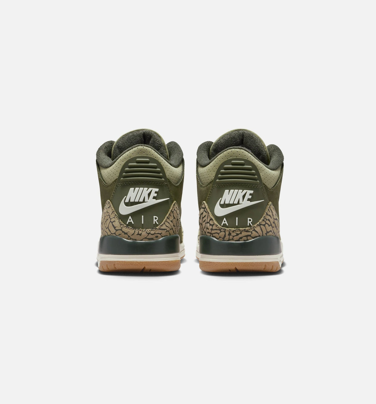 Air Jordan 3 Retro 大童生活方式运动鞋 - 中性橄榄绿/巪木/淡橄榄绿/帆白（Medium Olive）