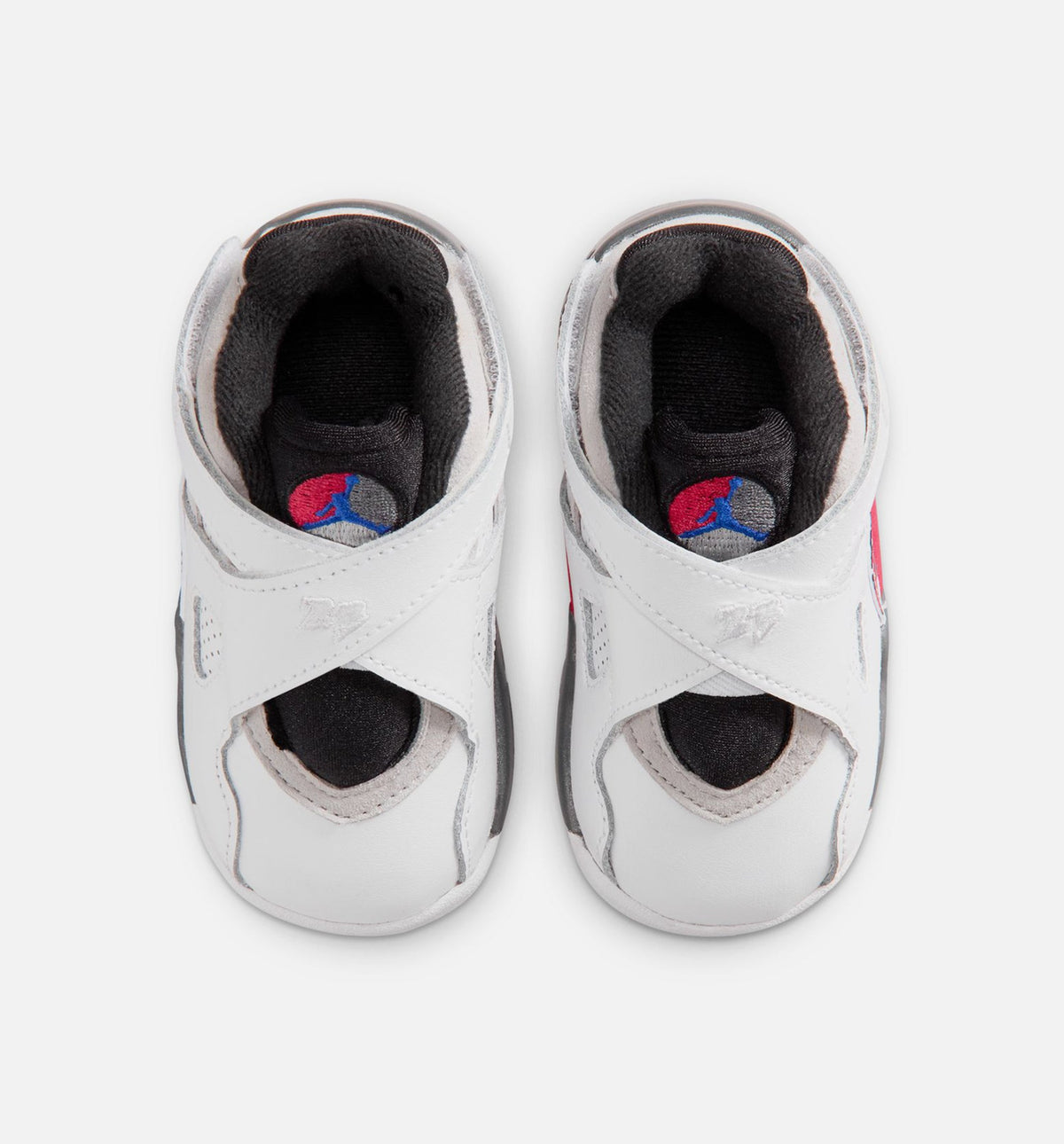Air Jordan 8 Retro White and True Red 婴幼童运动鞋 - 白/黑/真红