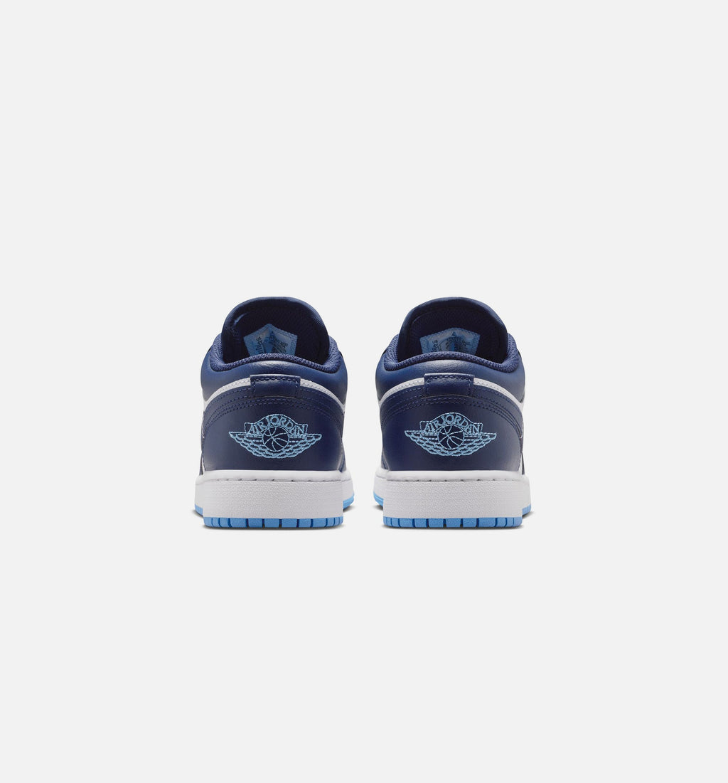 Air Jordan 1 Low Grade School 生活方式运动鞋 - 深海军蓝/大学蓝/白