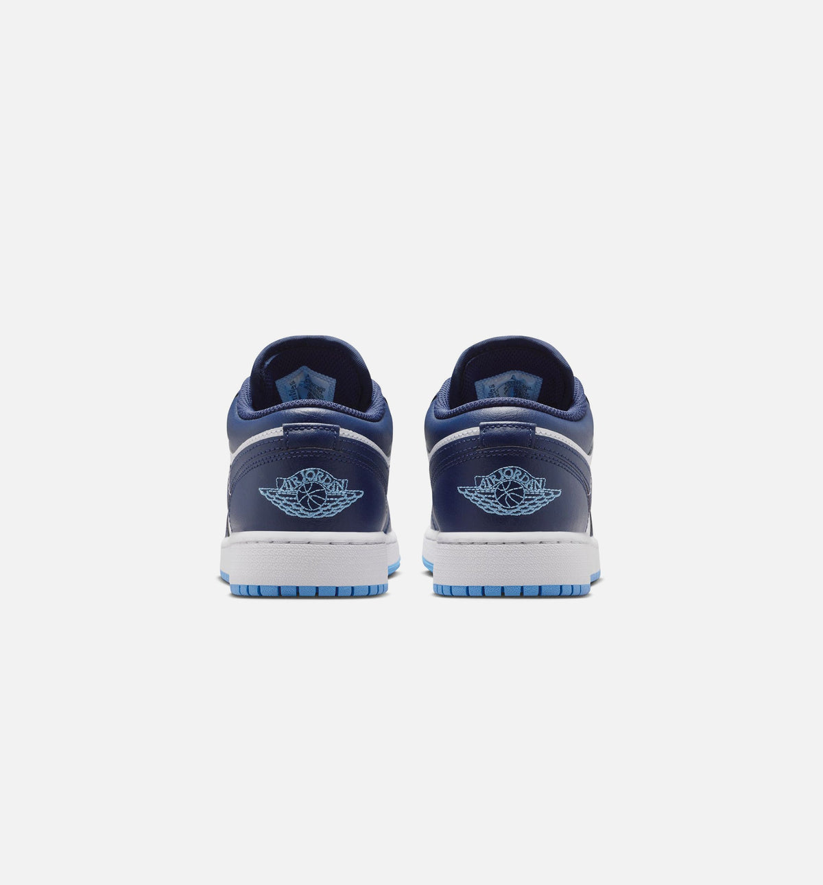 Air Jordan 1 Low Grade School 生活方式运动鞋 - 深海军蓝/大学蓝/白