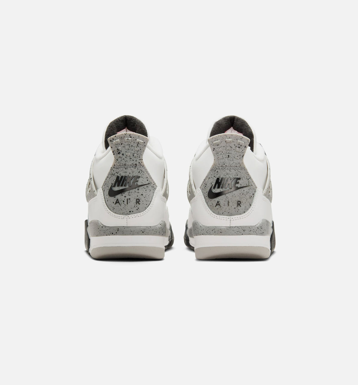 Air Jordan 4 Retro White Cement 大童运动鞋 - 白水泥灰/火焰红