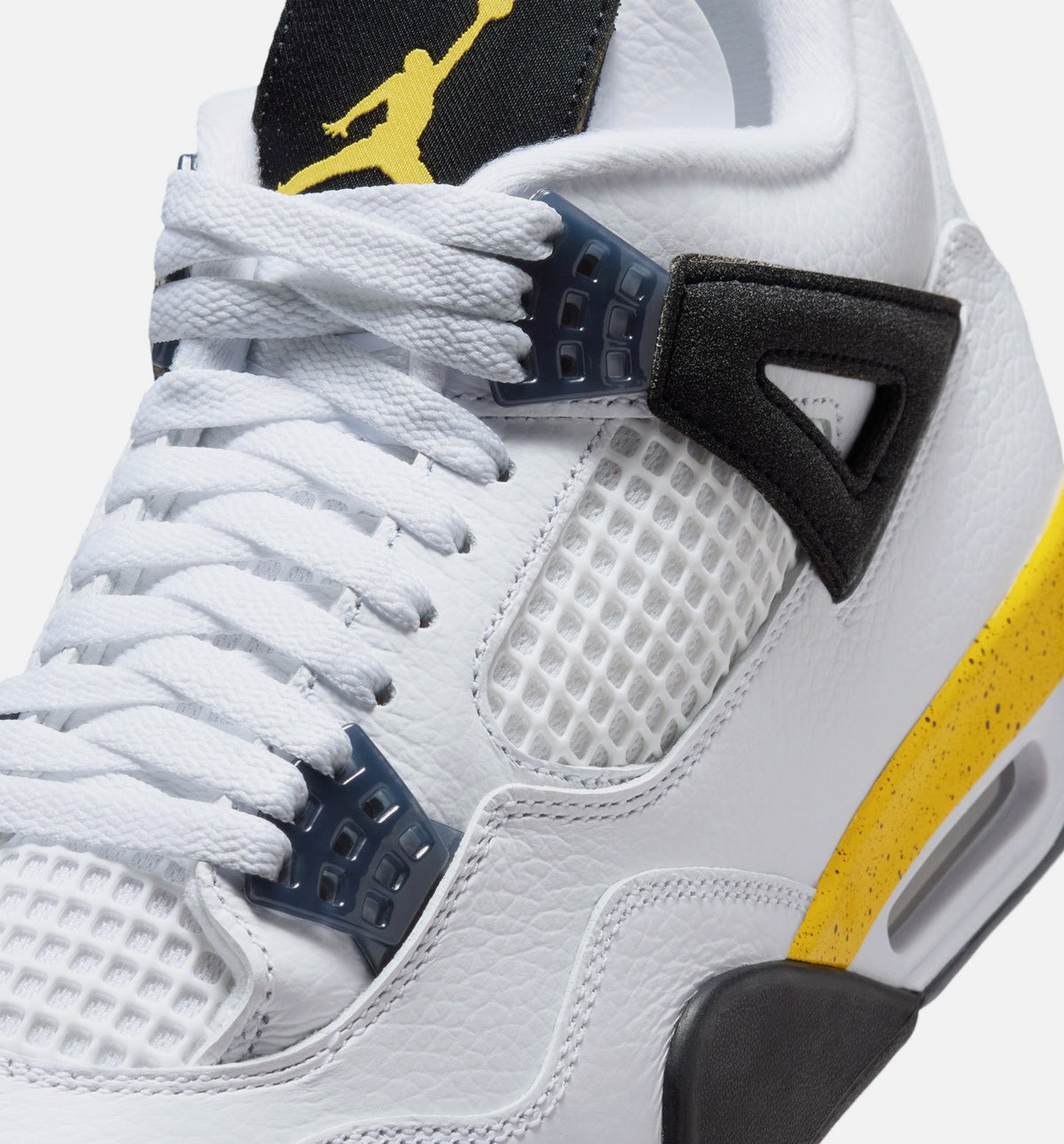 Air Jordan 4 Retro Rare Air Tour Yellow 男款生活方式运动鞋 - 白色/深蓝灰/黑色/巡回黄