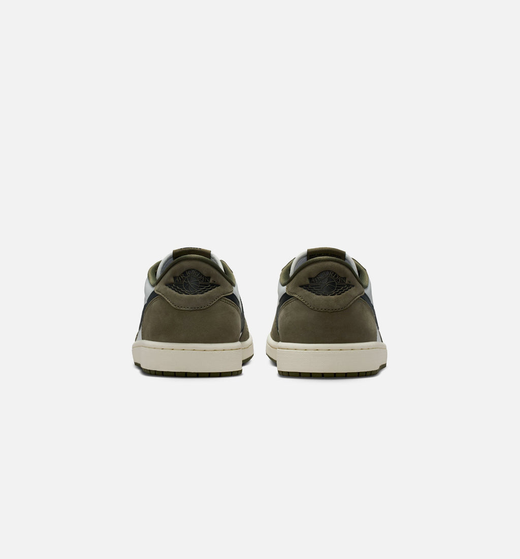 Air Jordan 1 Low OG 男款生活方式运动鞋 - 中橄榄綦/黑/山顶白/帆布白