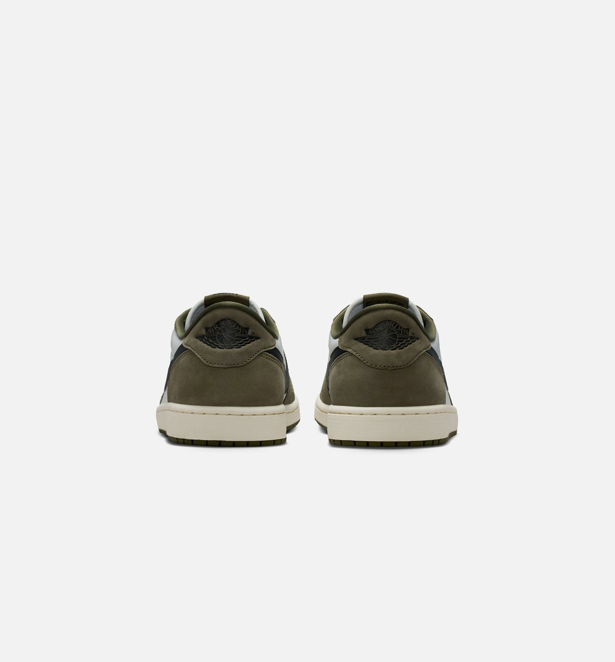Air Jordan 1 Low OG 男款生活方式运动鞋 - 中橄榄綦/黑/山顶白/帆布白