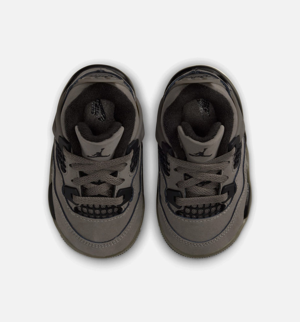 Air Jordan 4 Retro 婴幼儿生活方式运动鞋 - 洞石/黑色/月尘粒子（Cave Stone And Black）