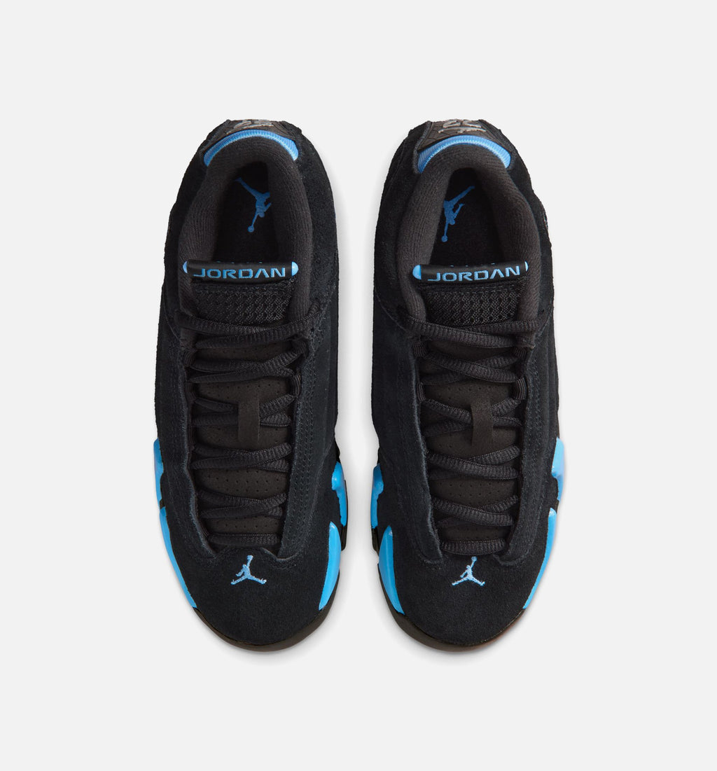Air Jordan 14 Retro Black University Blue 大童运动鞋 - 黑/白/大学蓝