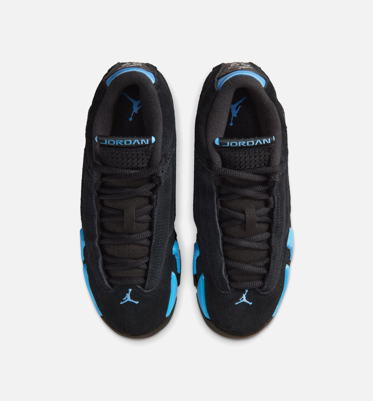 Air Jordan 14 Retro Black University Blue 大童运动鞋 - 黑/白/大学蓝