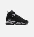 Air Jordan 8 Retro Chrome 大童运动鞋 - 黑/白/淡石墨灰