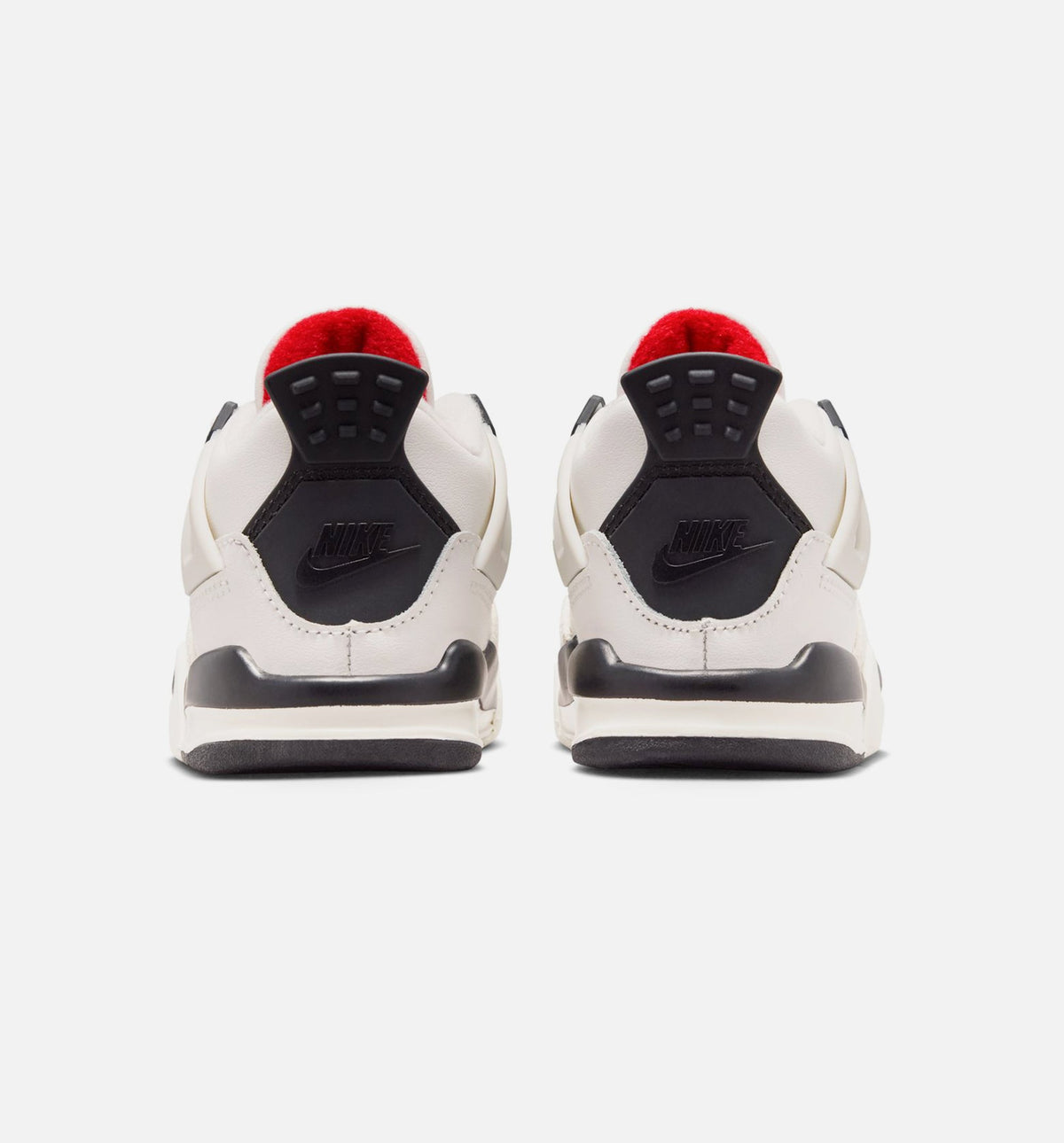 Air Jordan 4 Retro Flight Club 婴幼儿生活方式运动鞋 - 帆白/黑色/大学红